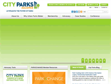 Tablet Screenshot of cityparksalliance.org